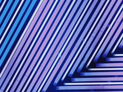 Perfectly balanced abstract geometric shapes with neon glow